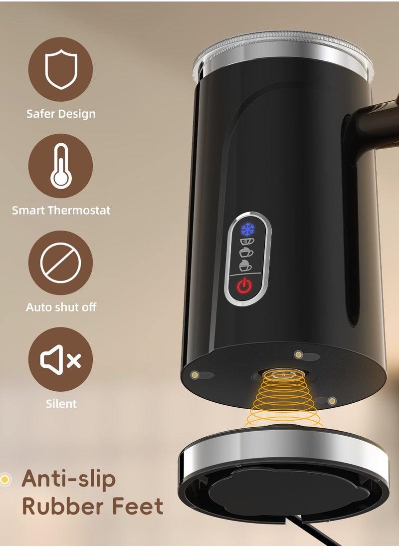 Joshberg Milk Frother and Steamer, 4-in1 Coffee Frother, Automatic Hot and Cold Foam Maker and Milk Warmer Frother for Latte, Cappuccinos, Macchiato,Black  - Image 2