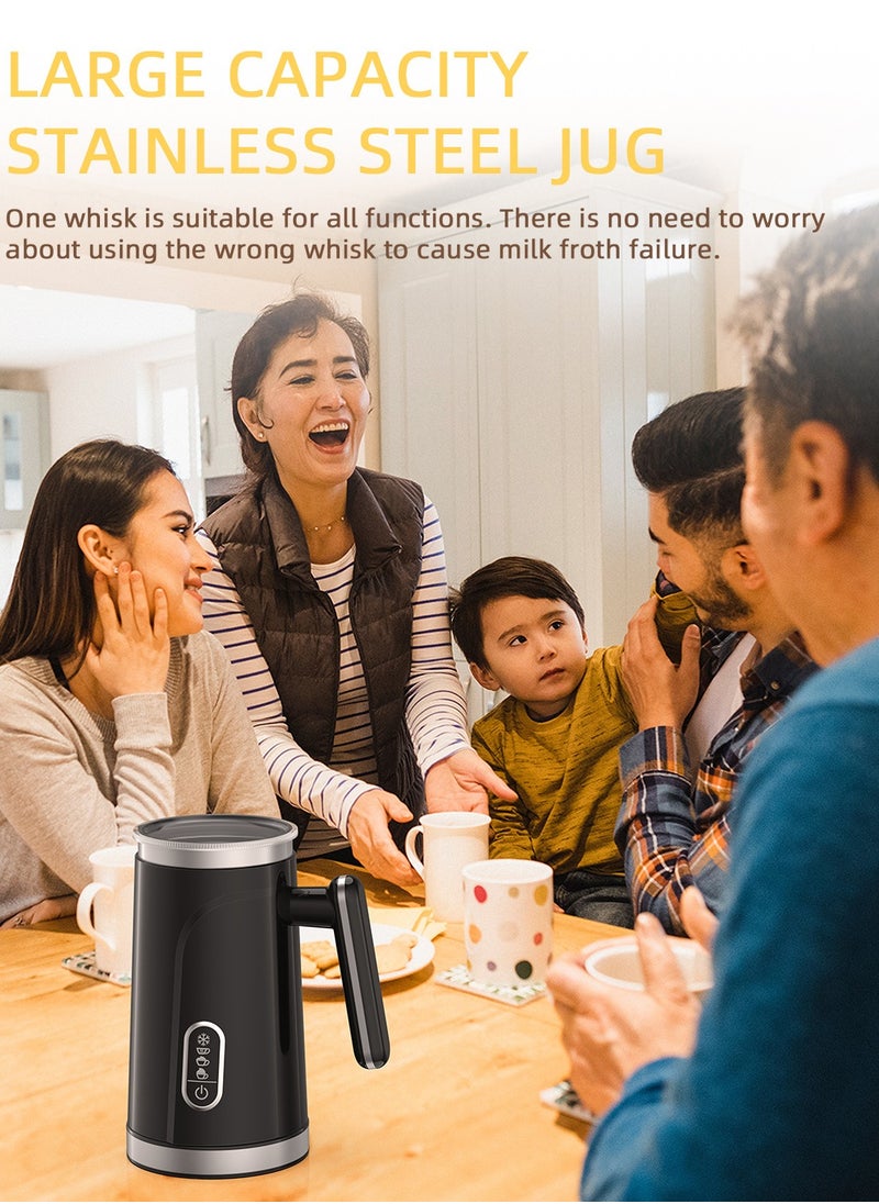 Joshberg Milk Frother and Steamer, 4-in1 Coffee Frother, Automatic Hot and Cold Foam Maker and Milk Warmer Frother for Latte, Cappuccinos, Macchiato,Black  - Image 5