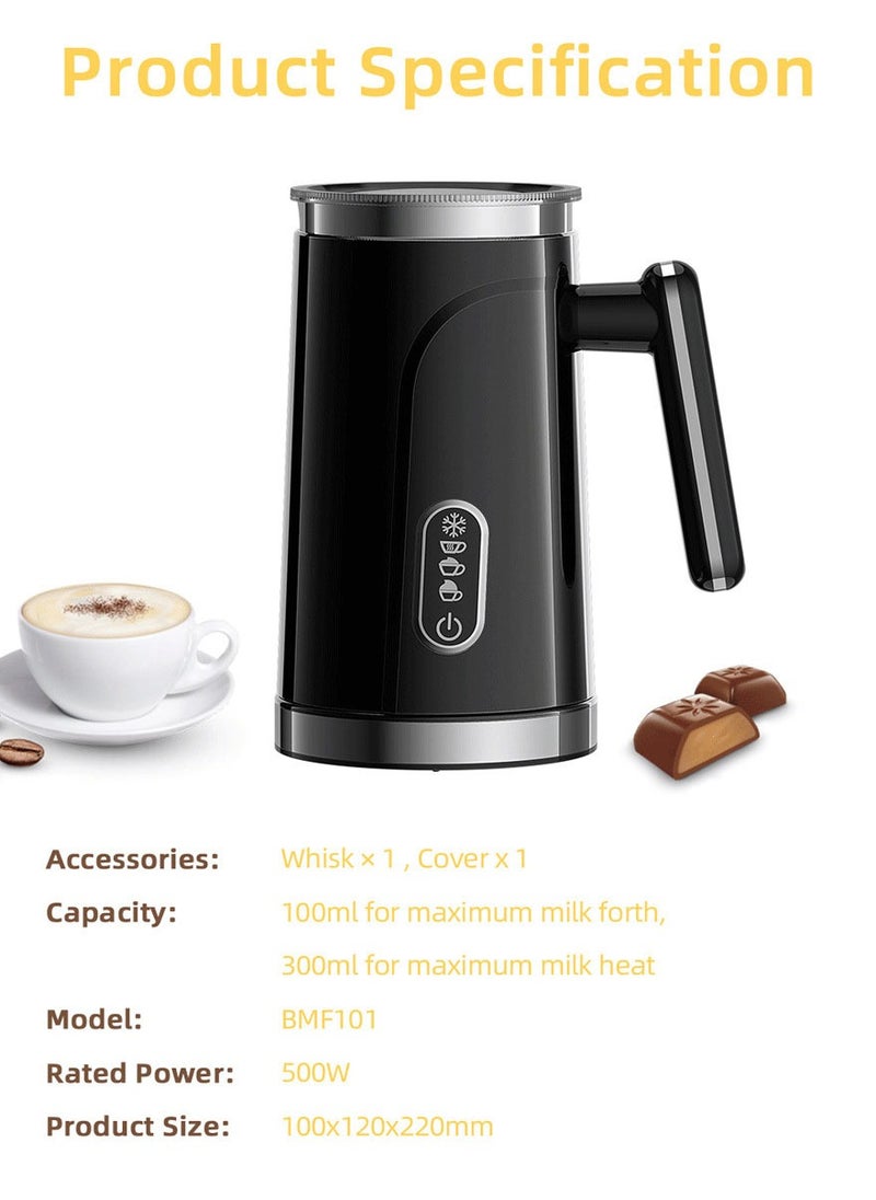 Joshberg Milk Frother and Steamer, 4-in1 Coffee Frother, Automatic Hot and Cold Foam Maker and Milk Warmer Frother for Latte, Cappuccinos, Macchiato,Black  - Image 4