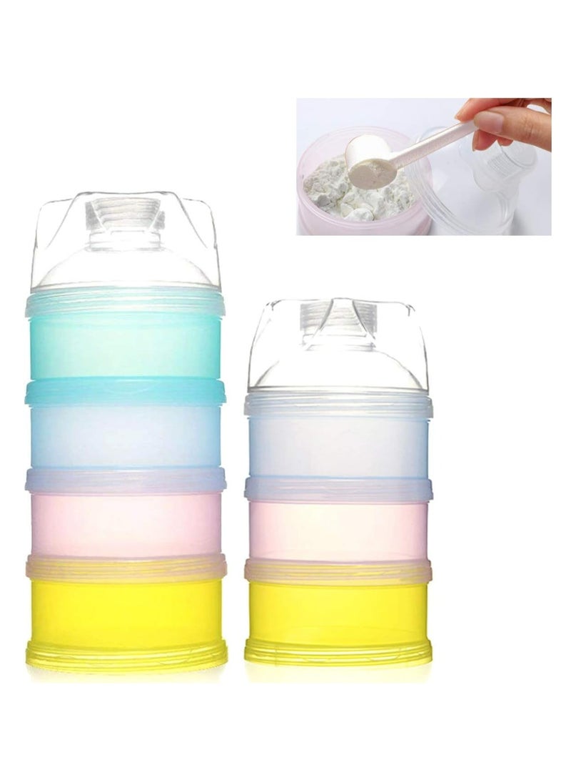Oasisgalore Milk Powder Dispenser Milk Powder Container Baby Formula Milk Powder Feed Milk Powder Dispenser Baby Infant Food Box Snacks Portable Box Milk Powder Box Milk Powder Dispenser Pack of 2 - Image 1