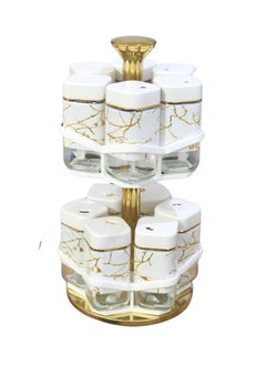 Happy Home 2-Tier Revolving Spice Stand 12 Pieces Spice Jar  - Image 2