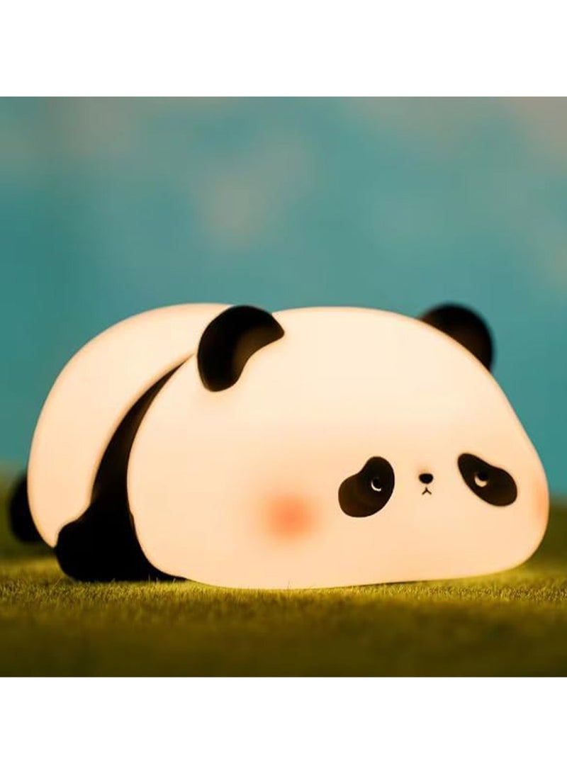 Cute Panda Night Light Small Animal Night Light Small Animal Glow Light LED Soft Novelty Animal Silicone Night Light Three-level light adjustable bedroom nursery nursing portable light Rechargeable touch bedside lamp Cute Gifts Fun room décor Boys  Girls Gifts (panda) - Image 3