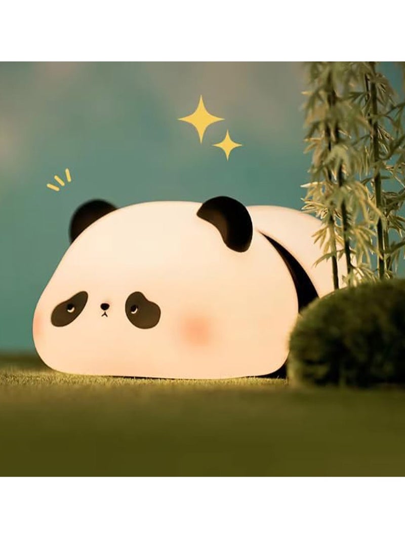 Cute Panda Night Light Small Animal Night Light Small Animal Glow Light LED Soft Novelty Animal Silicone Night Light Three-level light adjustable bedroom nursery nursing portable light Rechargeable touch bedside lamp Cute Gifts Fun room décor Boys  Girls Gifts (panda) - Image 4