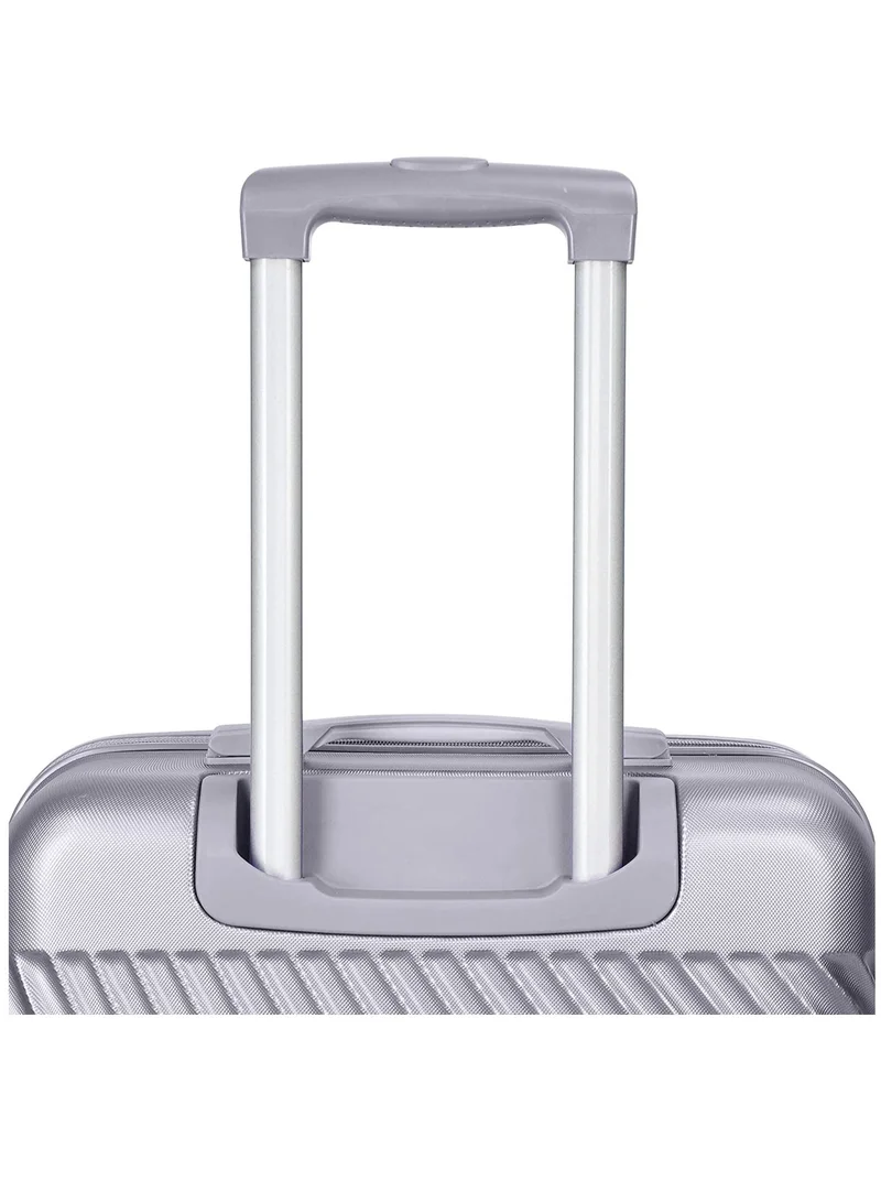 Senator  Hard Case Travel Bag Luggage Trolley For Unisex ABS Lightweight Suitcase with 4 Spinner Wheels KH1065 Silver White  | Best Price UAE