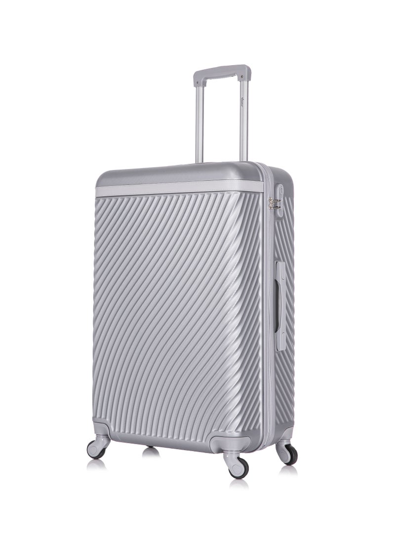 SENATOR Hard Case Travel Bag Luggage Trolley For Unisex ABS Lightweight Suitcase with 4 Spinner Wheels KH1065 Silver White  - Image 1