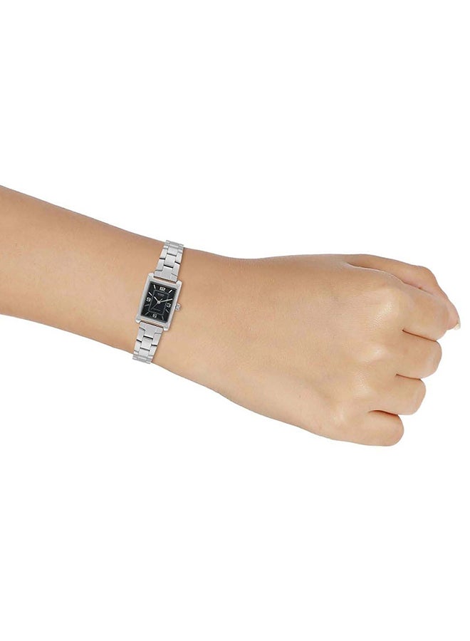 CASIO ساعة يد مستطيلة الشكل بسوار من الفولاذ المقاوم للصدأ LTP-1234DD-1ADF - Image 5