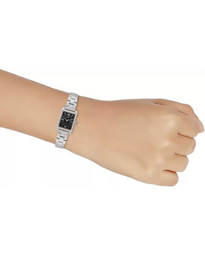 CASIO ساعة يد مستطيلة الشكل بسوار من الفولاذ المقاوم للصدأ LTP-1234DD-1ADF - Image 3