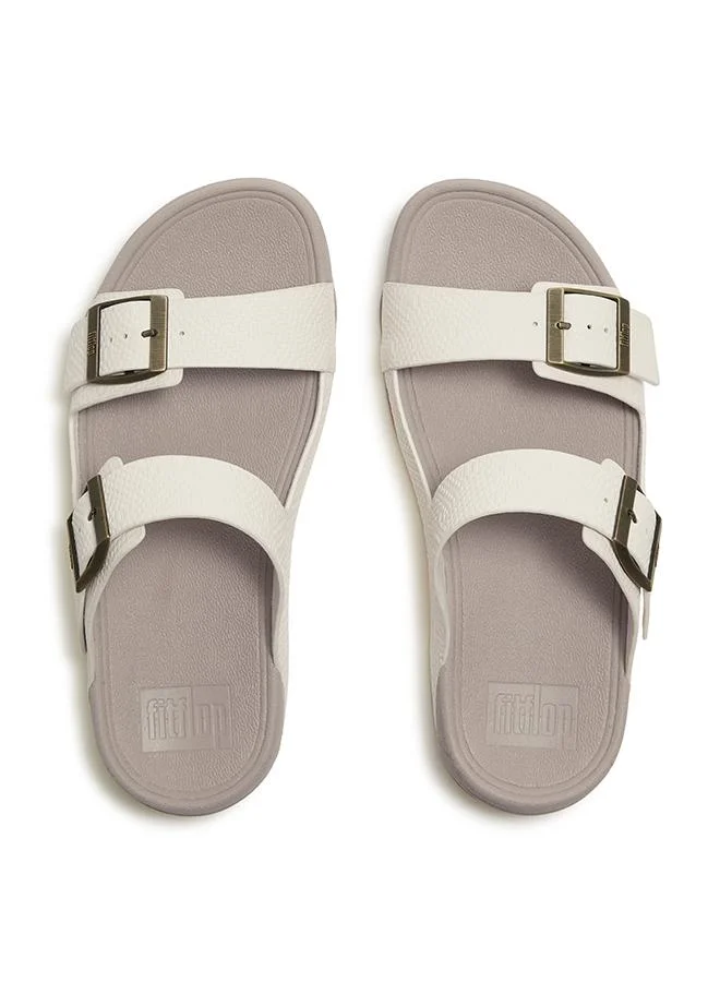Fitflop GOGH MOC MENS BUCKLE EMBOSSED-LEATHER SLIDES