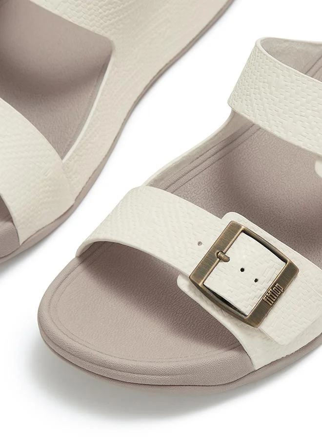 Fitflop GOGH MOC MENS BUCKLE EMBOSSED-LEATHER SLIDES
