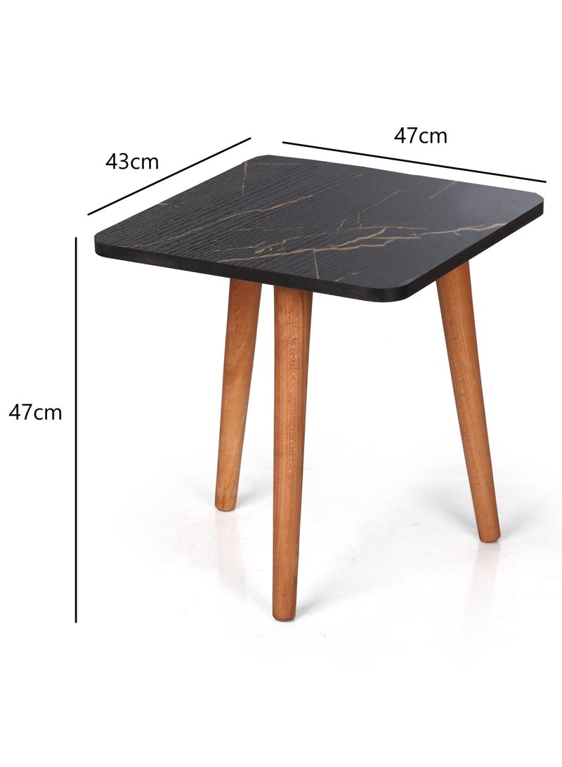 Generic Square coffee table 43x47x47cm zan legs - Image 2