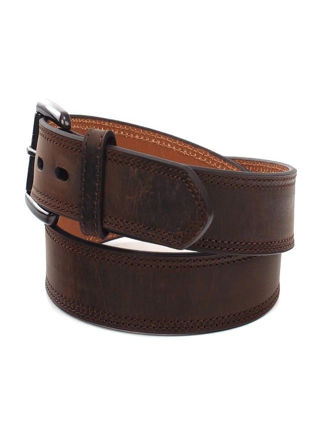 ARIAT Men's Double-Stitched Leather Roller Buckle Western Belt, Brown, 36 - Image 5