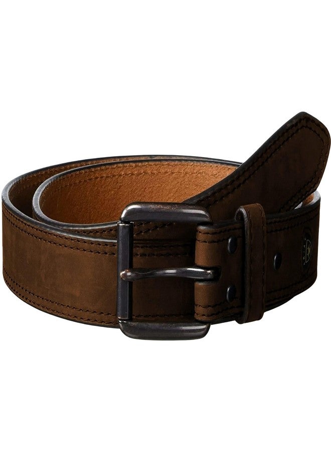 ARIAT Men's Double-Stitched Leather Roller Buckle Western Belt, Brown, 36 - Image 1