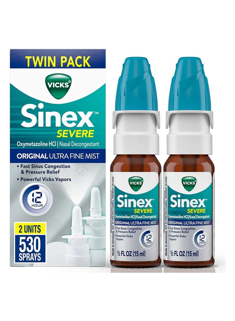 Vicks Sinex Nasal Spray Original Ultra Fine Mist Nose Cold, Allergy - Image 5