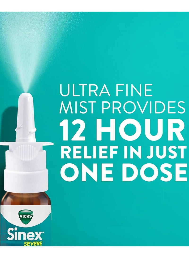 Vicks Sinex Nasal Spray Original Ultra Fine Mist Nose Cold, Allergy - Image 3