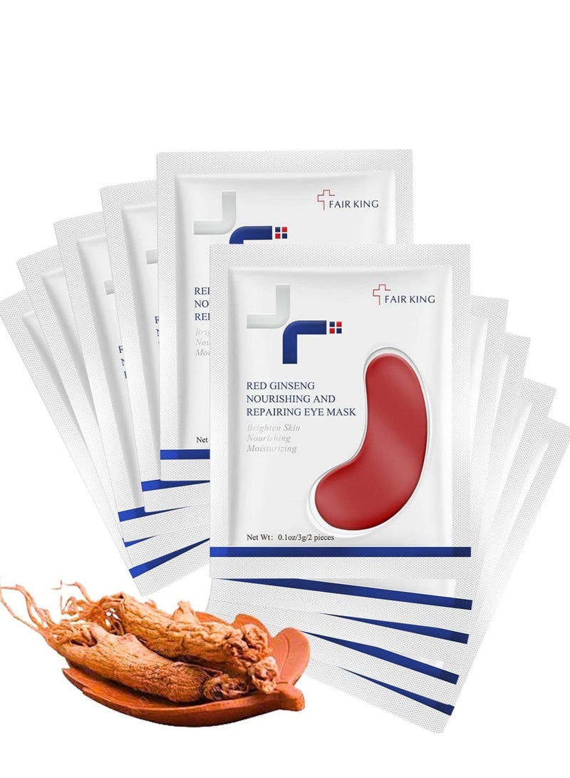 Fair King Eye Patches, Red Ginseng Eye Masks for Puffy Eyes and Dark Circles, For Beauty and Personal Care, Dark Circles Treatment, Anti-Wrinkle Eye Masks, Moisturizing Eye Masks, Korean Skincare(10Pcs) - Image 1