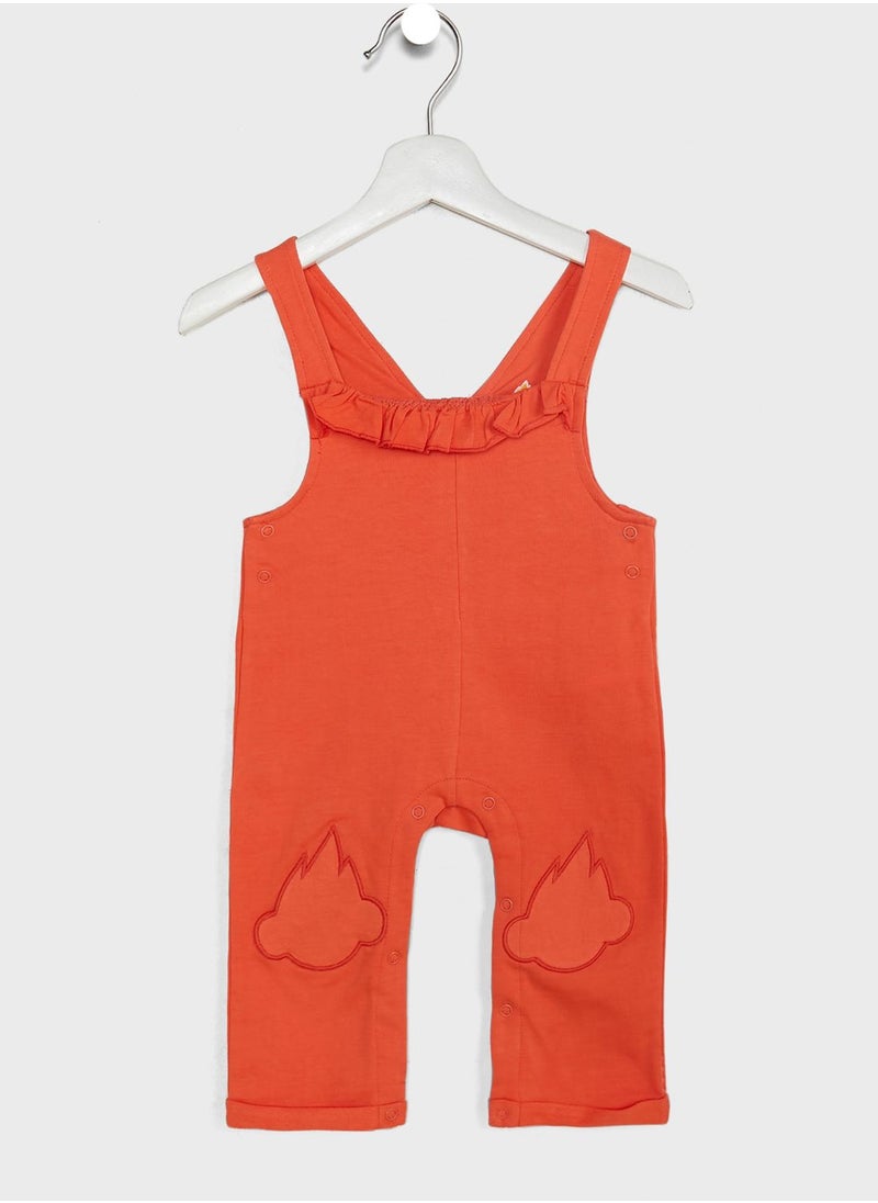 Cheekee Munkee - Kids Essential T-Shirt & Ruffle Dungaree Set - Image 1