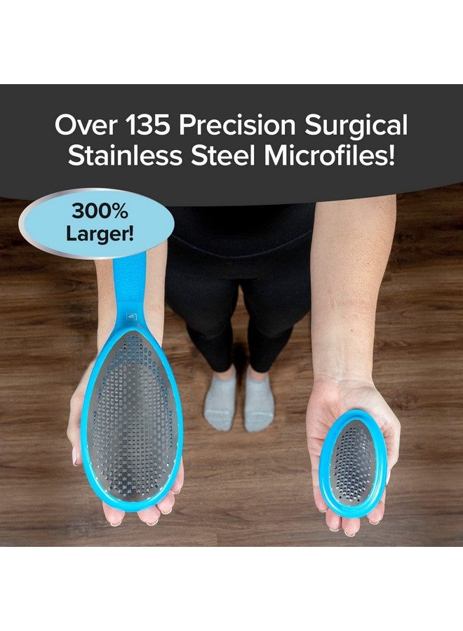 Ped Egg PedEgg Jumbo As Seen On TV, Gently Removes Calluses & Dry Skin Without Bending for Smooth, Soft Feet, Easy Reach Handle, Mess-Free, 300% More Microfiles Than Original, Reach Your Feet with Ease  - Image 4