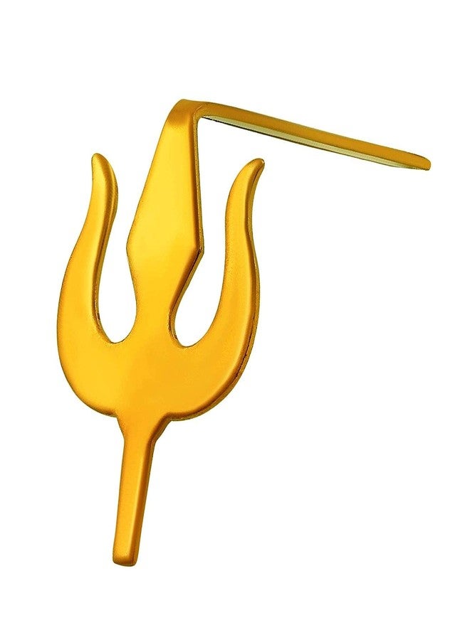 Morir Copper Trishul Trident Tilak Design Bindi Tika Teeka Bindi Applying Tool Stamps Hindu Symbols Deity Ornament for Men and Women - Image 1
