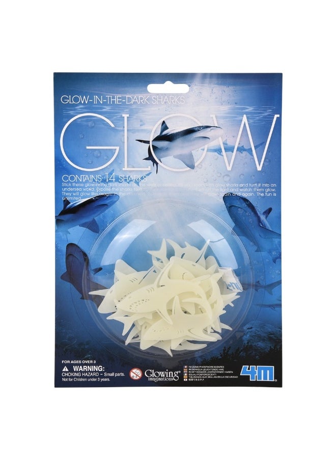 4m 4M Glow-In-The-Dark Sharks (14 Pieces)  - Image 1