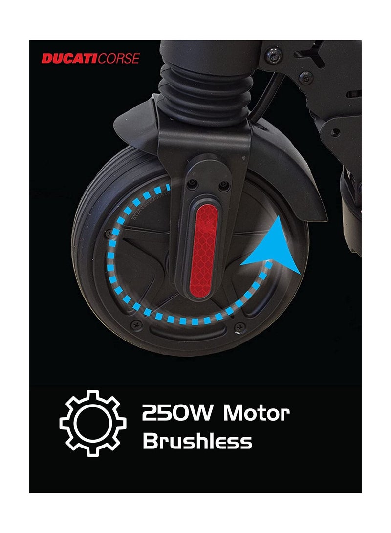 Ducati Air Black, Lightest And Foldable E-Scooter, Quick Charge in 5Hrs, Speed With 20Km/hr & Range up to 15 Km, 6 inch Solid Tires Dual Brakes, Front Suspension-For kids And Teens - Image 5