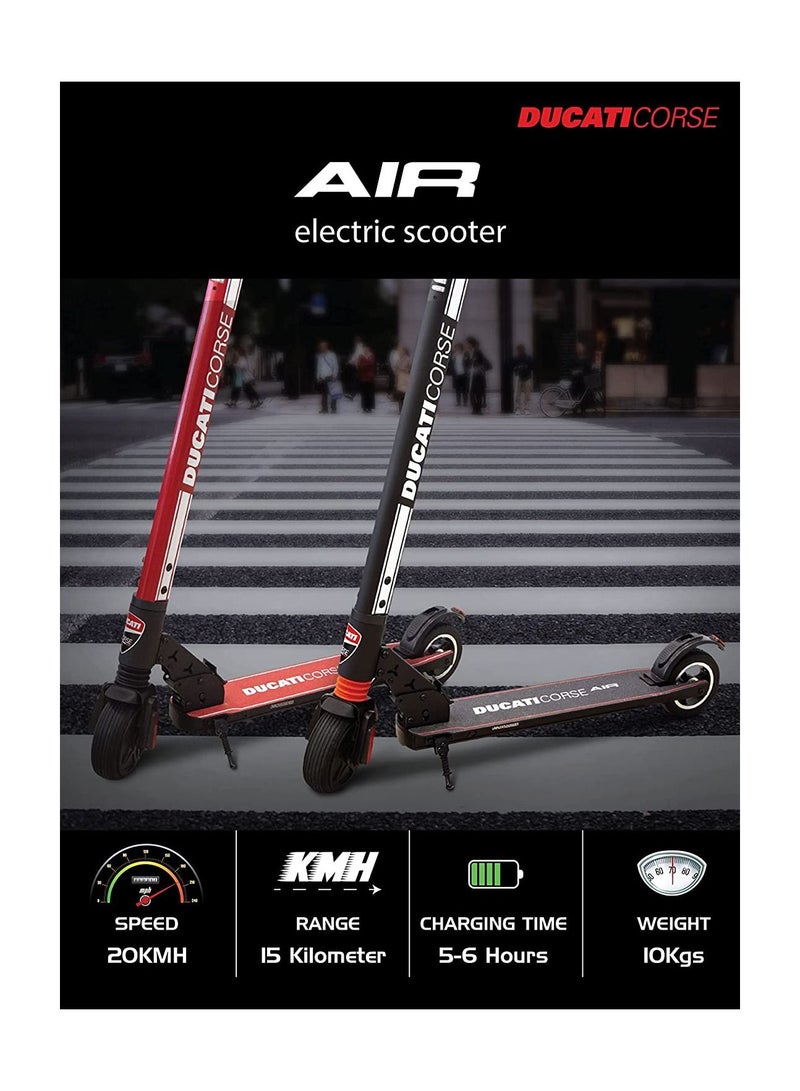 Ducati Air Black, Lightest And Foldable E-Scooter, Quick Charge in 5Hrs, Speed With 20Km/hr & Range up to 15 Km, 6 inch Solid Tires Dual Brakes, Front Suspension-For kids And Teens - Image 2