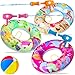 Parentswell 7Pack Pool Party Set Parentswell Inflatable Pool Float Swimming Rings 3 Pool Tubes with 3 Water Guns and 1 Beach Ball Pool Party Favors for Summer Pool and Beach Fun - Image 3