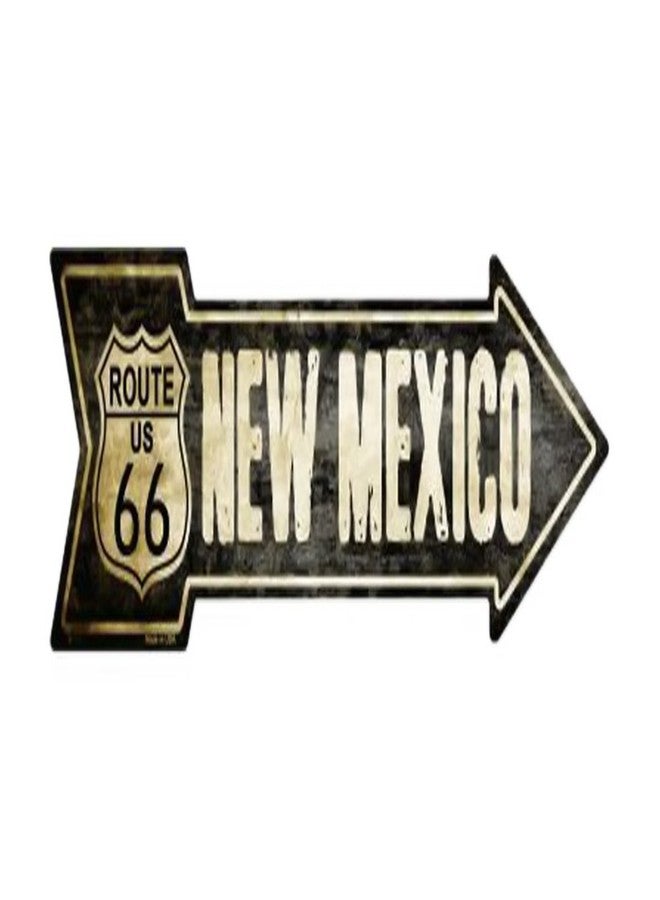 SMART BLONDE Vintage Route 66 New Mexico Novelty Metal Arrow Sign A-128