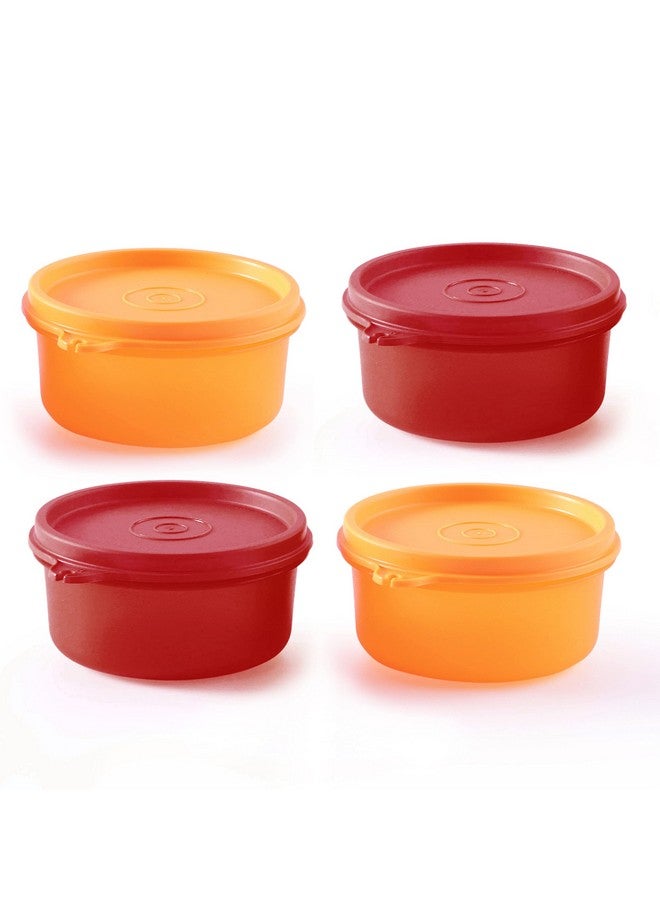 Tupperware Tropical Twin Lunch Box Bowl Air Tight Container, Plastic, Pack Of 4 Sets,Multicolor - Image 1