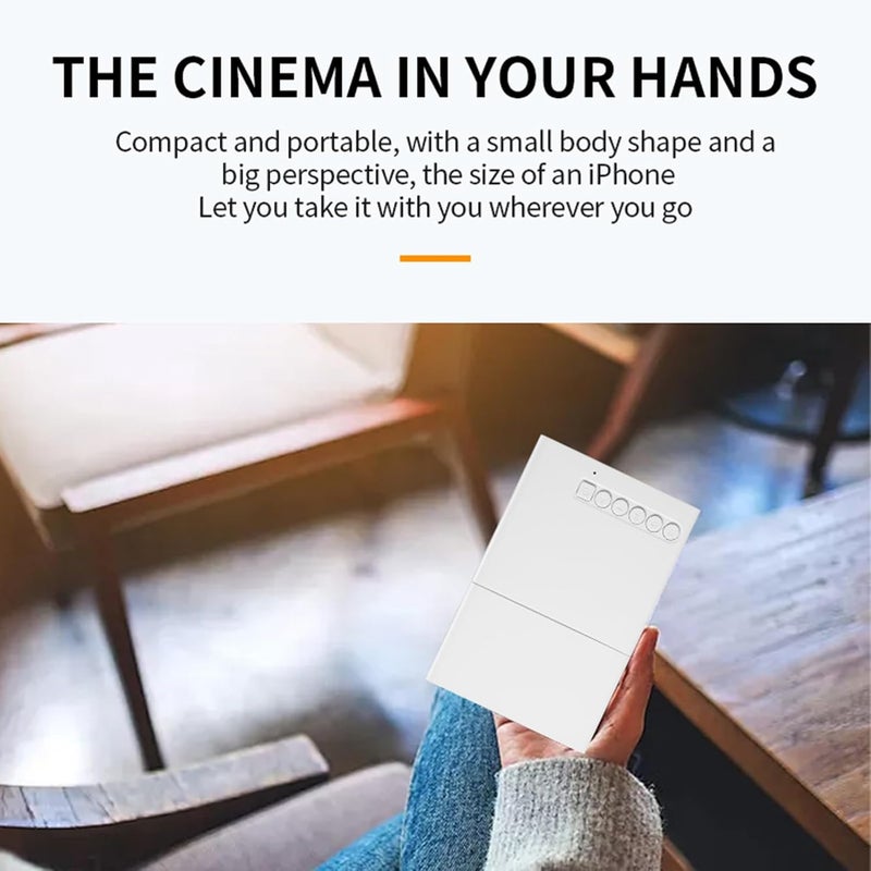 Mini Portable Projector, Full HD 1920x1080 Support Movie Projector with 120 Inch Big Screen, 6000LM Brightness, Auto Keystone Correction, for Gatherings,Camping, (US) - Image 5