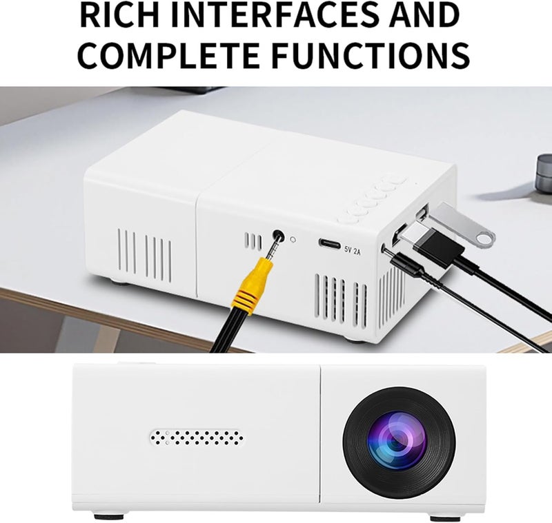 Mini Portable Projector, Full HD 1920x1080 Support Movie Projector with 120 Inch Big Screen, 6000LM Brightness, Auto Keystone Correction, for Gatherings,Camping, (US) - Image 3