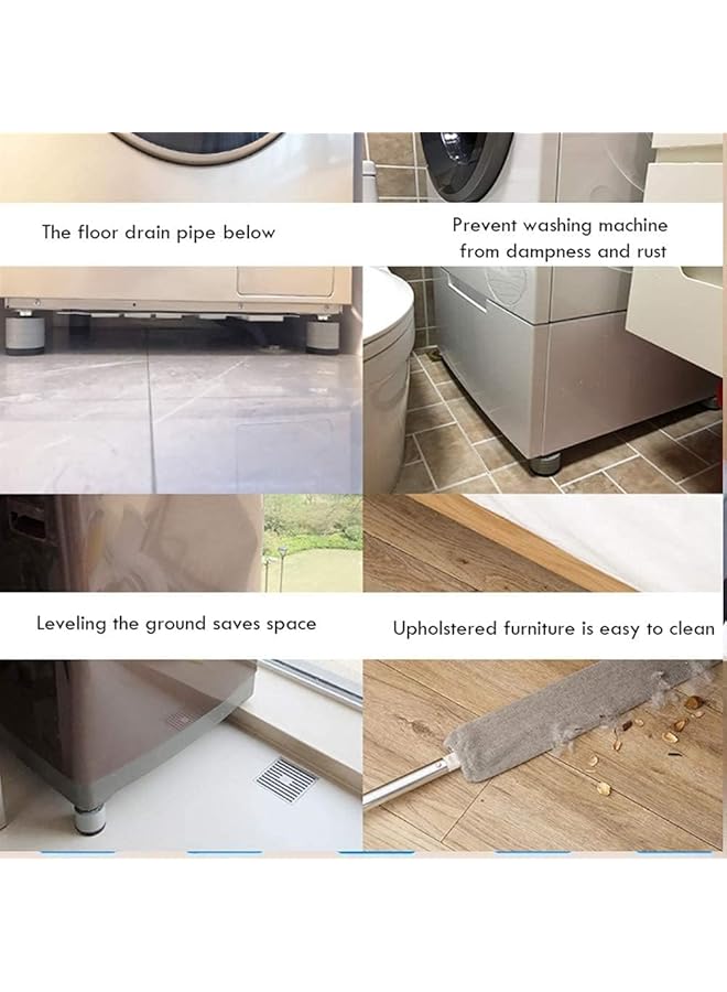 erorex 4 Sets Washing Machine Foot Pads Washing Machine Anti Vibration Pad Universal Foot Pad Base Home Appliance Heightening Stabilizer - Image 4