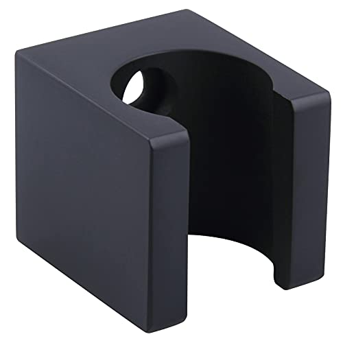 Angle Simple Shower Wand Holder, Brass Shower Head Hanger, Sprayer Nozzle Handle Bracket, Matte Black - Image 1