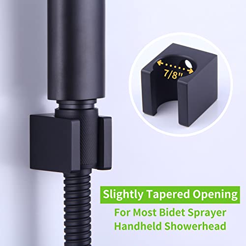 Angle Simple Shower Wand Holder, Brass Shower Head Hanger, Sprayer Nozzle Handle Bracket, Matte Black - Image 5