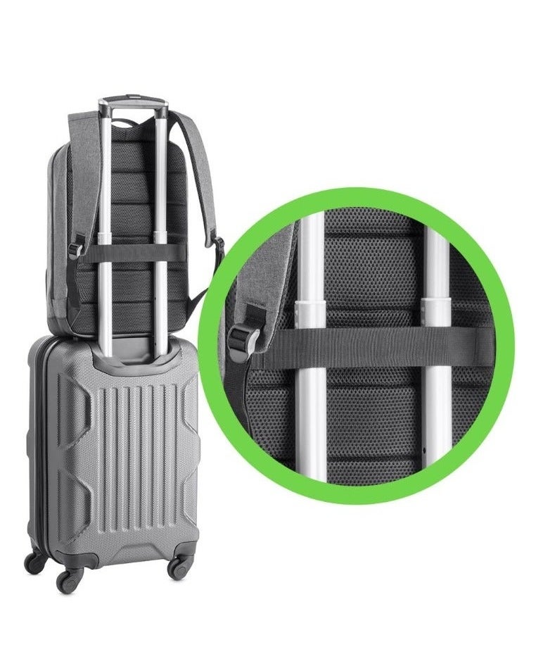 Belkin Classic Pro Backpack for 13" to 17" Laptops – Grey, Durable & Comfortable Everyday Carry Bag - Image 4