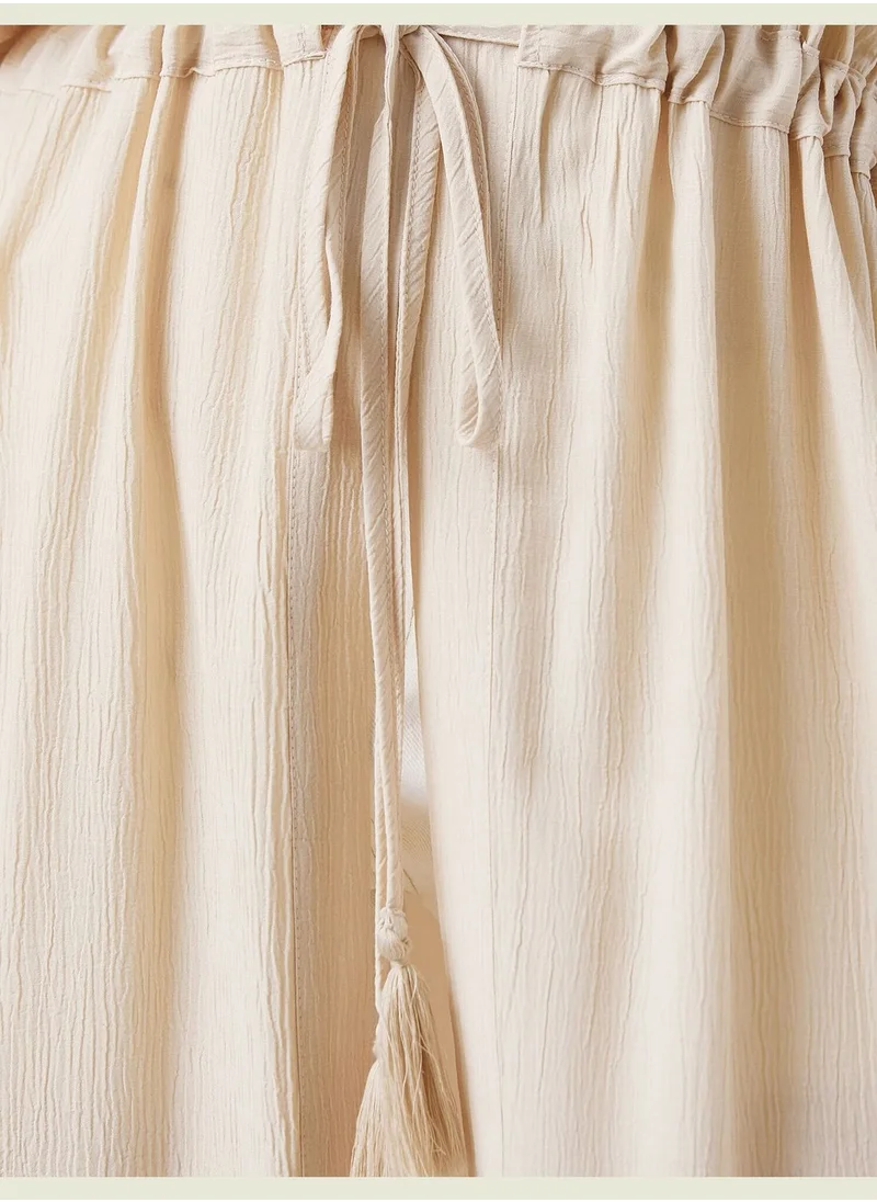 KOTON Short Sleeve Kimono Tie Detail