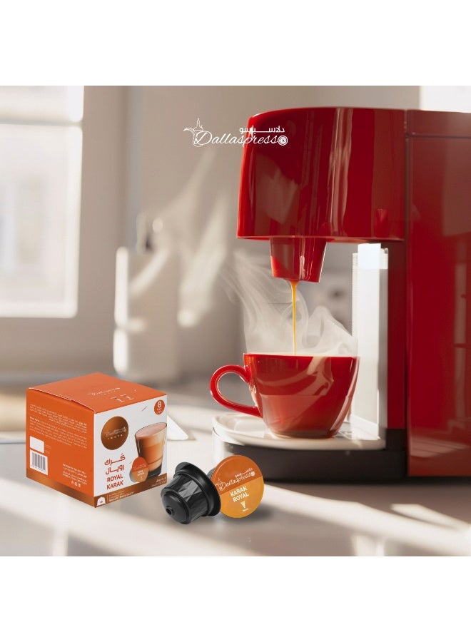Dallaspresso Royal Karak Capsules – Saffron Chai Latte, Dolce Gusto Compatible, 72 Capsules ,Pack of 9 - Image 3
