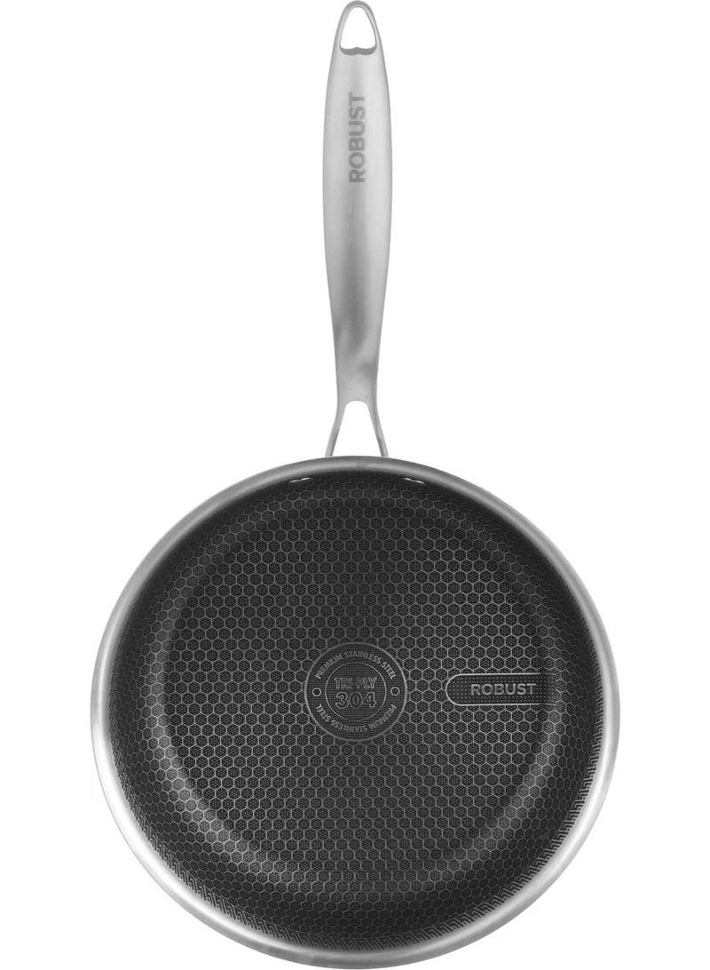 ROBUST Steel Frying Pan, 20 cm, 2.5 L - Silver - Image 3