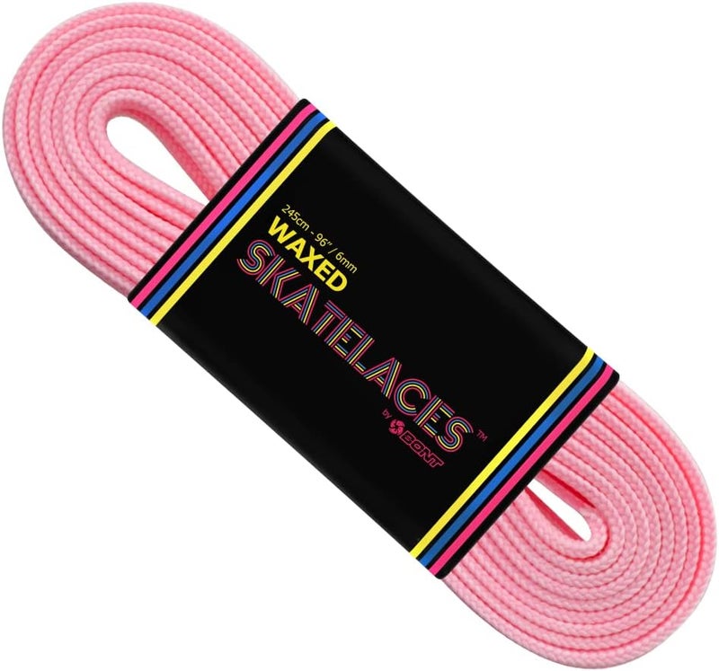 Bont Skates Waxed Laces - 6mm & 8mm - 47" 71" 79" 96" 108" - Bubblegum Pink - Image 1