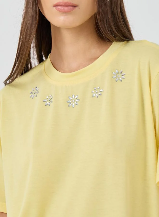 Take Two Take Two Embellished Oversized T-Shirt
