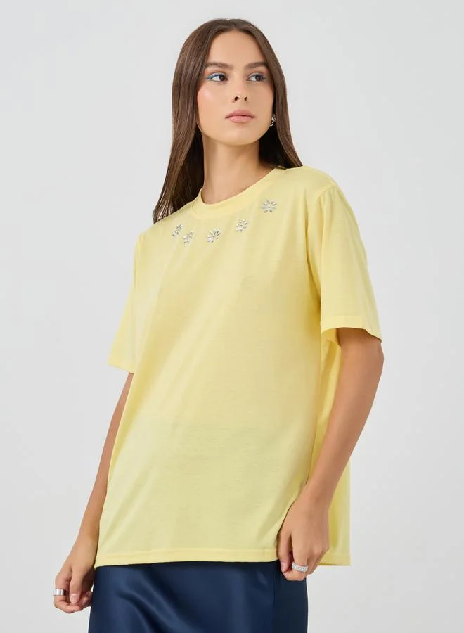 Take Two Take Two Embellished Oversized T-Shirt