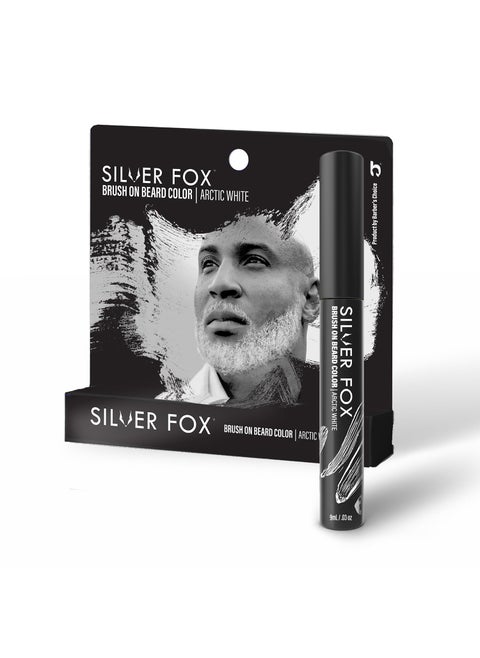 Godefroy Silver Fox Beard and Hair Temporary White Color Brush for Men Instantly Brighten White Beards Less Yellow Easy Application Natural Look