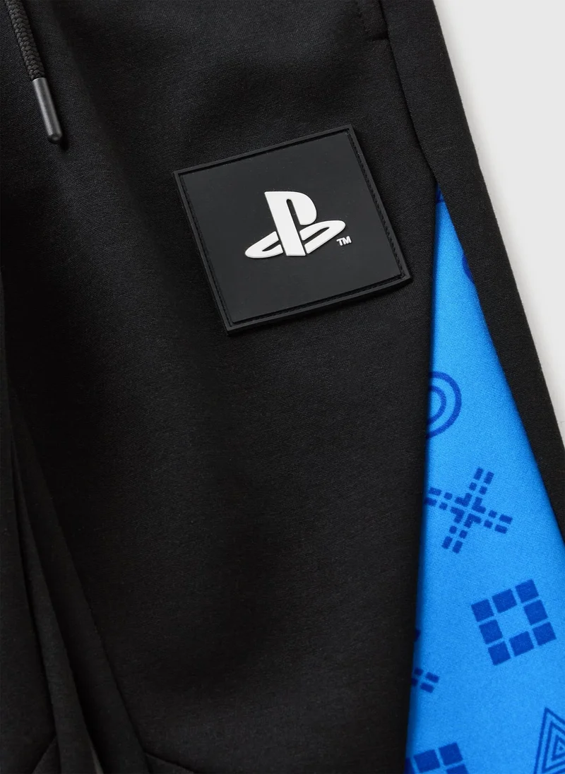 Matalan Boys Black Playstation Track Jogging Bottoms