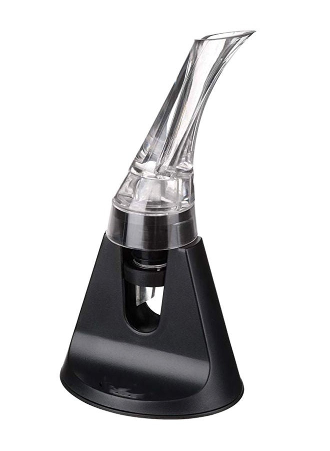 NIBEMINENT Aroma Aerating Wine Pourer With Stand Clear/Black - Image 1