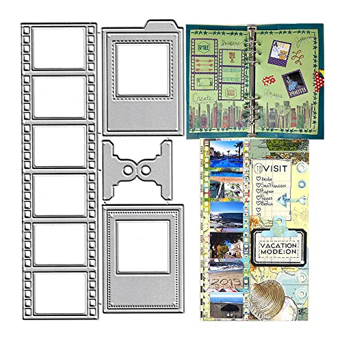 NVZBL Photo Film Strip Cutting Dies, Photo Film Tags Die Cuts Metal Embossing Stencils Template Mould for Card Scrapbooking and DIY Craft Album Paper Card Decor - Image 1
