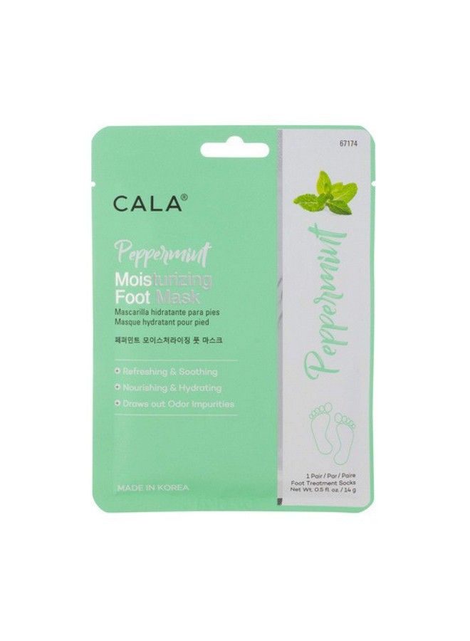 CALA Peppermint Moisturizing Foot Masks 3 Count 3 Count(Pack Of 1) - Image 1