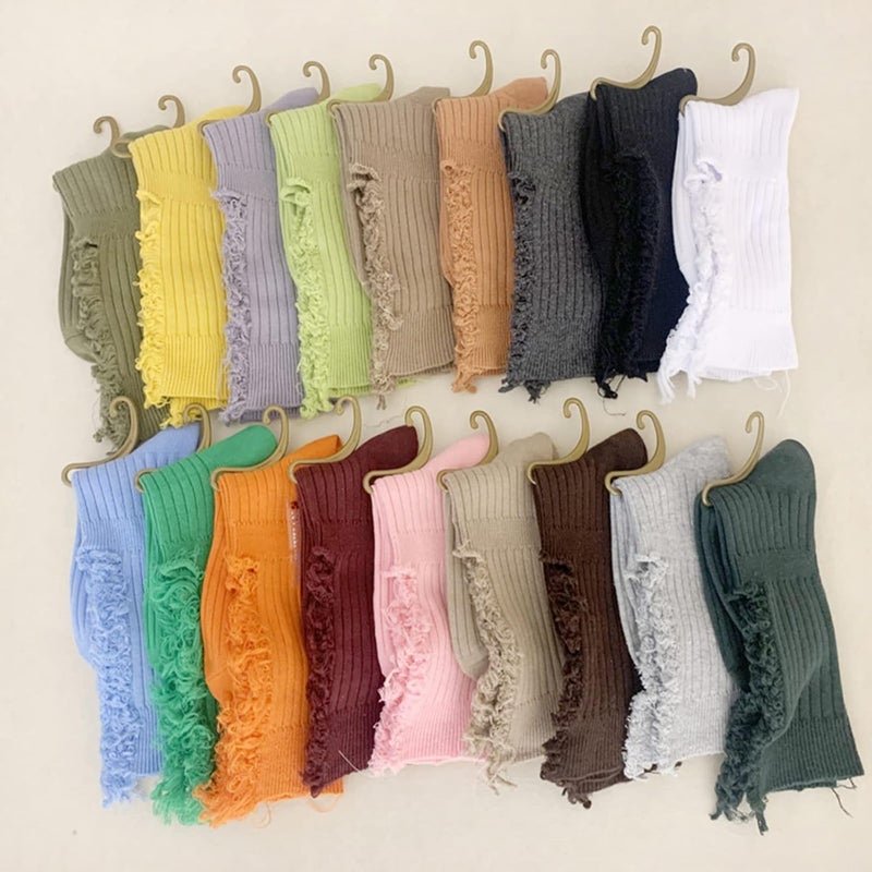 Women Ripped Socks Fashion Broken Socks Ribbed Knitted Street Beggar Socks Soft Warm Socks for Cold Weather - Image 3
