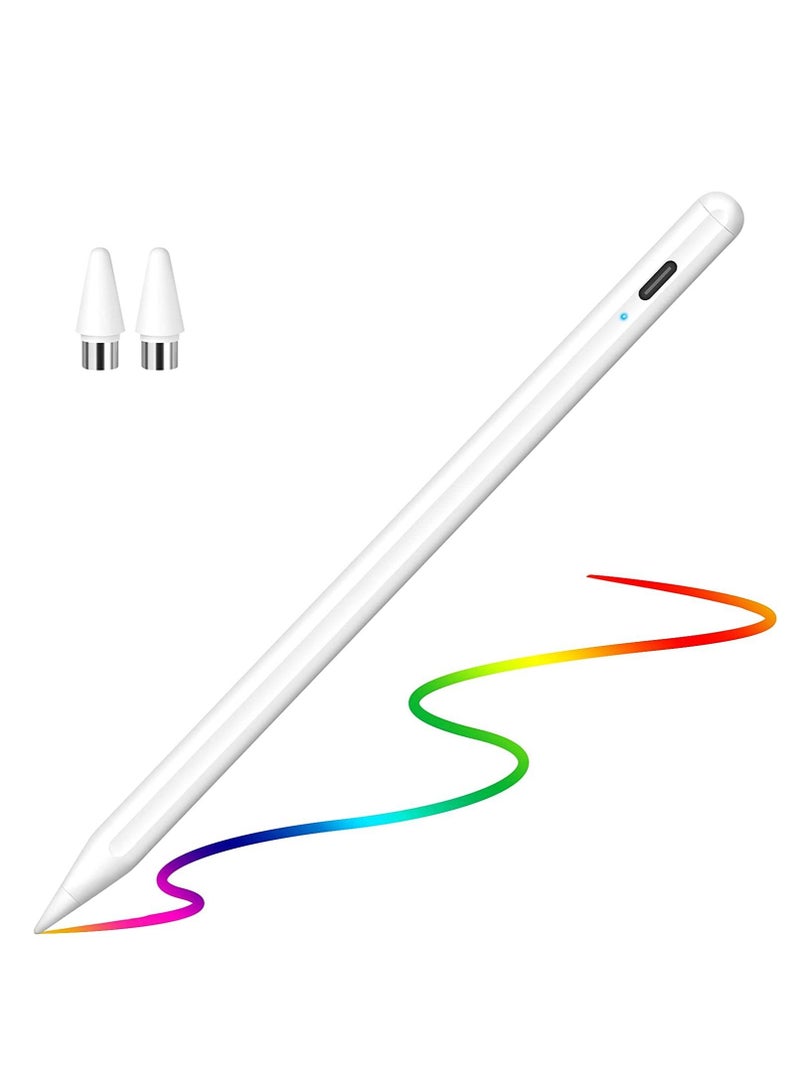 Stylus Pen for iPad Pencil,Rechargeable Active Stylus Pen Fine Point Digital Stylist Pencil Compatible with iPad/iPad Pro/Mini/Air/ iPhone Most Capacitive Touch Screens Cellphone Tablets - Image 1