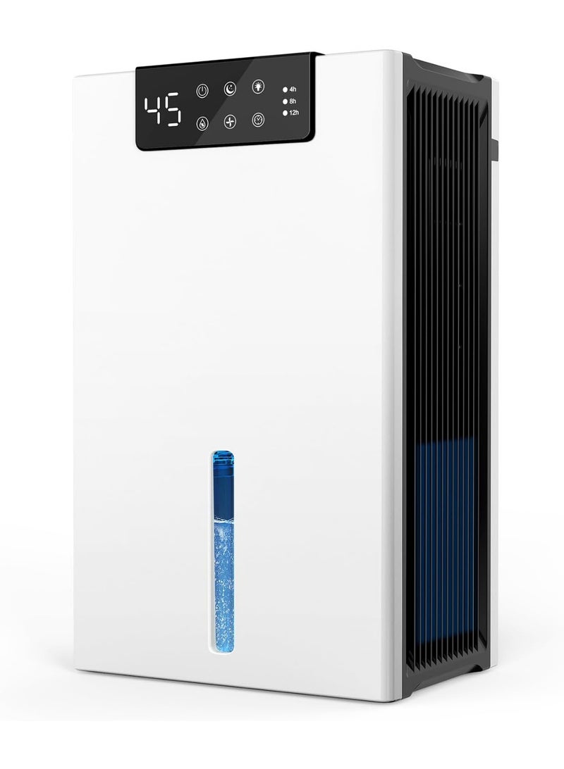 Arabest Dehumidifier, 98 OZ Dehumidifiers for Home(1000sq.ft), Dehumidifier Washable Air Filter, Dehumidifiers for Basement with Drain Hose, Humidity Display, Auto Shut Off, 7 Color Light, White ﻿ - Image 1