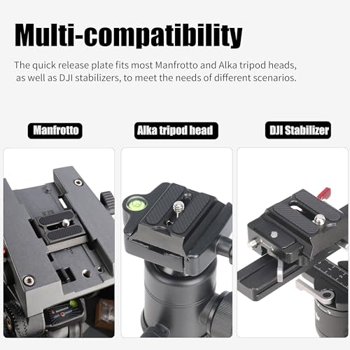 Hersmay Arca Swiss Quick Release Plate for DJI Ronin RS2 RSC2 RS3 RS3PRO RS3mini Plate Gimbal Stabilizer Accessories Compatible with Manfrotto Tripod Plate - Image 3