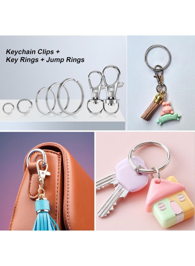 Arabest 523PCS Keychain Making Kit, Keychain Making Supplies Including Keychains Clips Hooks, Key Chain Rings, Lobster Claw Clasps and Jump Rings for Jewelry Making Supplies, Crafts - Image 5